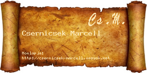 Csernicsek Marcell névjegykártya