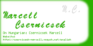 marcell csernicsek business card